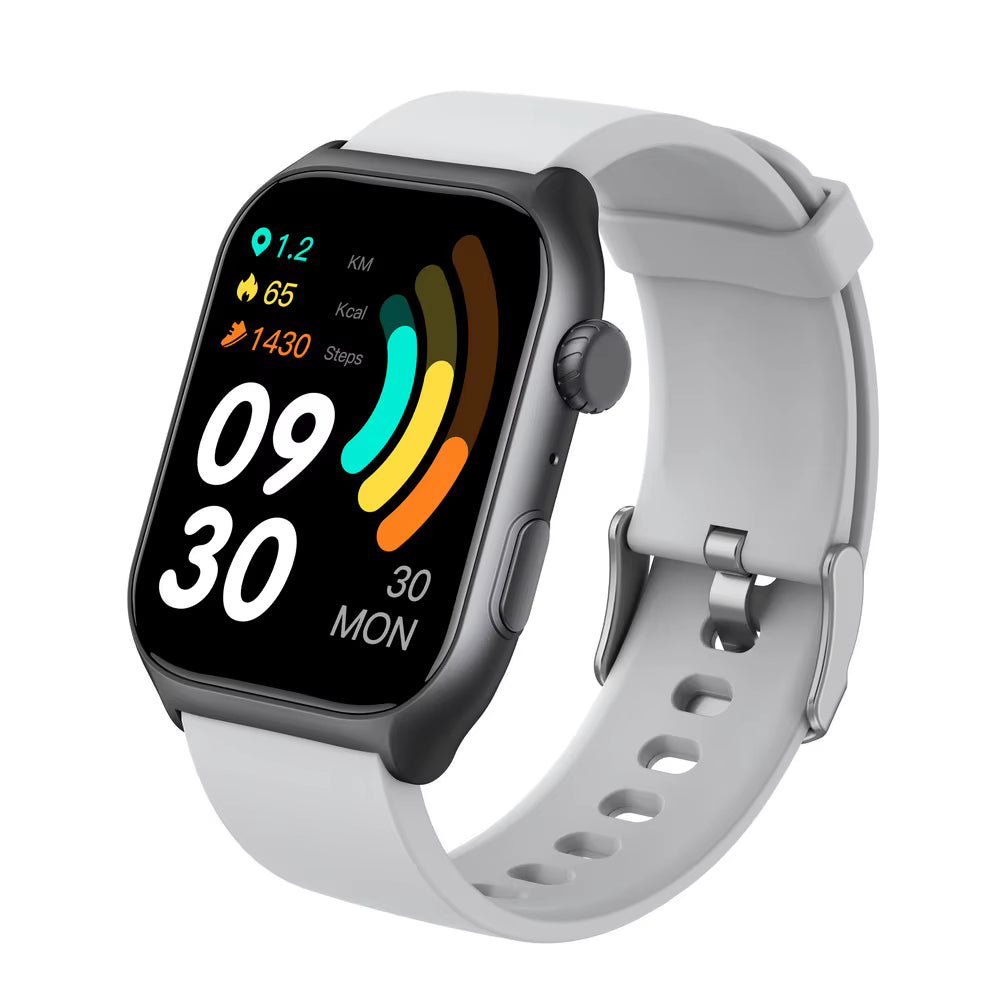 Ionoswatch SmartWatch with a white band on a white background