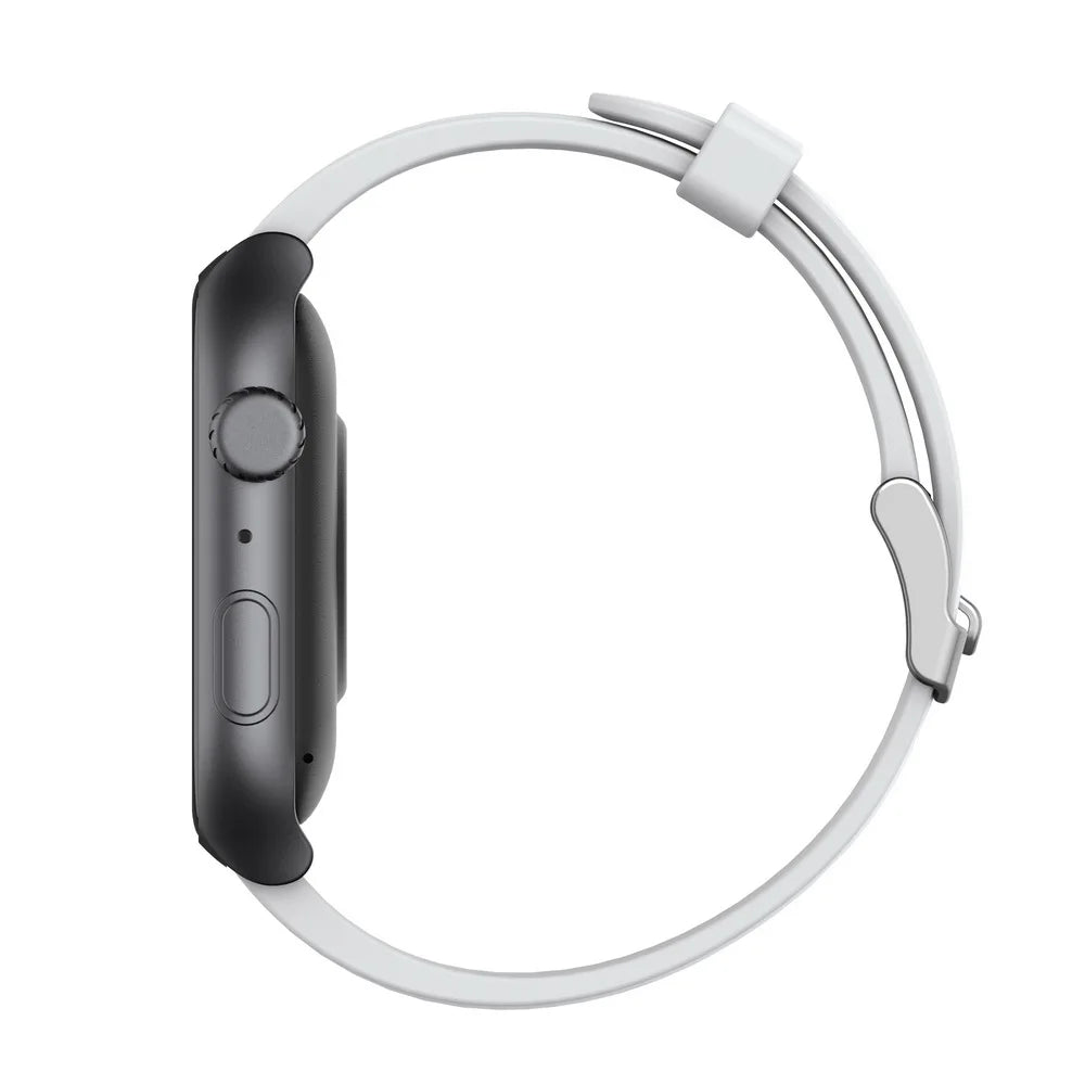 Ionoswatch SmartWatch with a white band on a white background