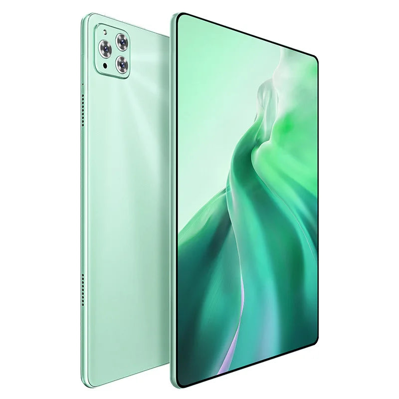 Green Lumatab tablet showing front and back on a white background