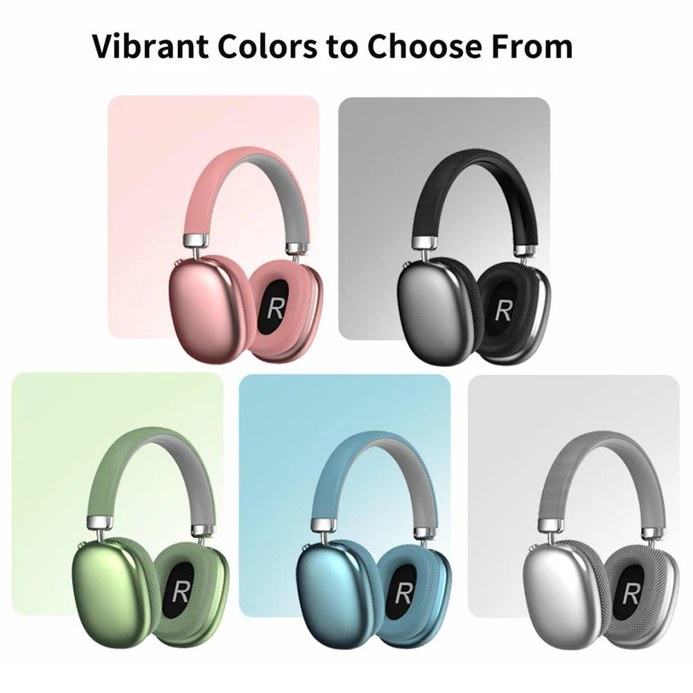 Set of colorful Paraear HiFi Stereo Wireless Headphone displayed against a white background with text 'Vibrant Colors to Choose From'.