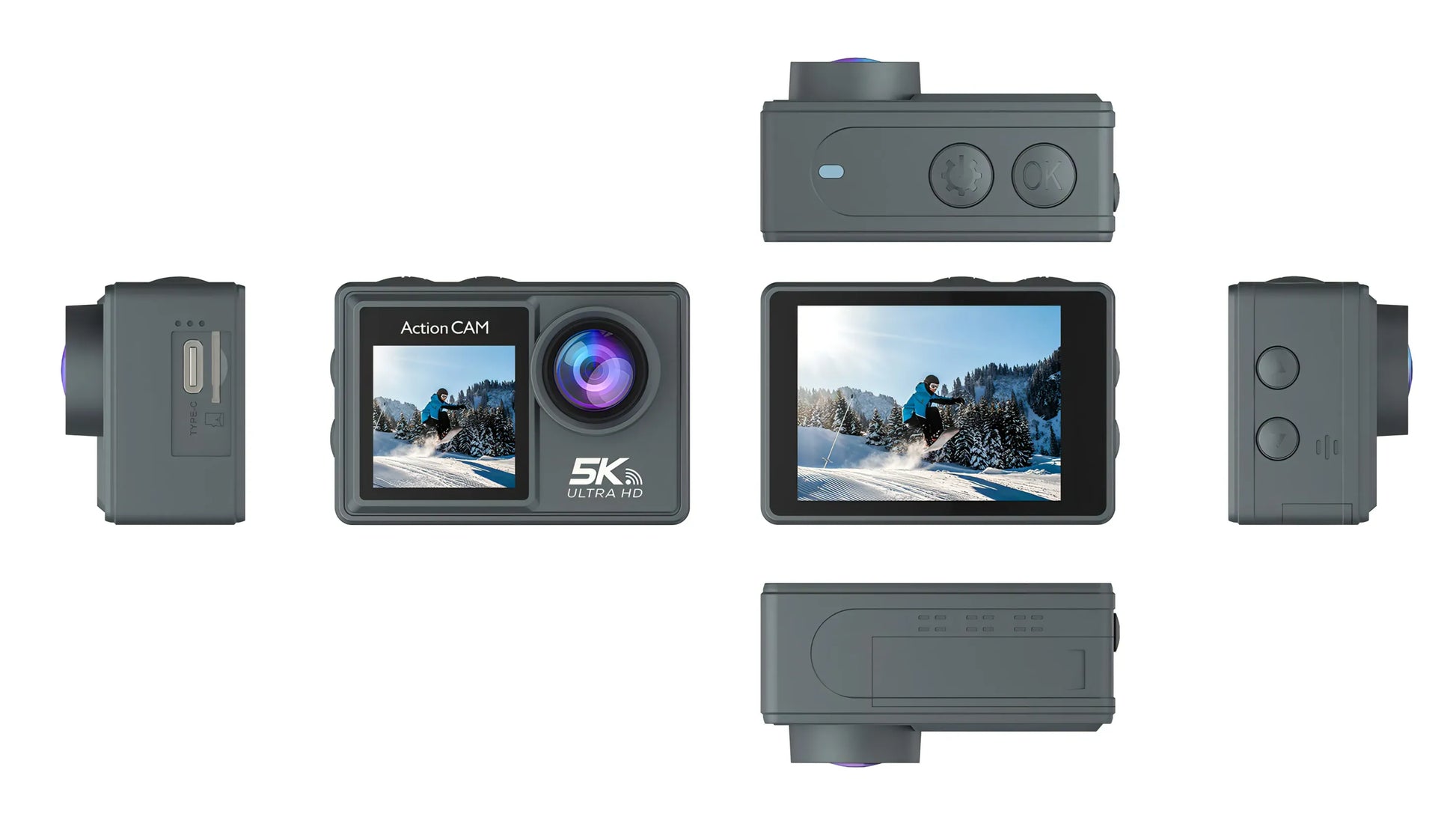 Puruxe camera with multiple views on a white background
