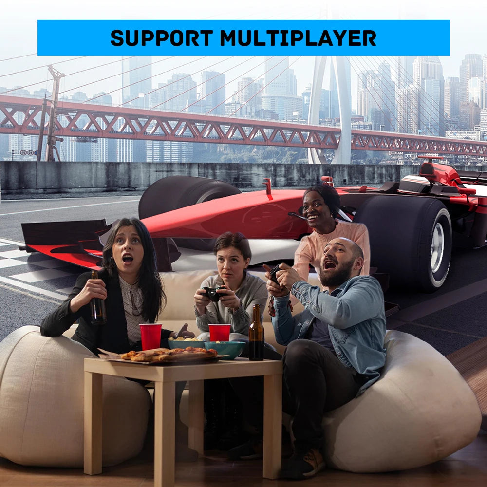 KINHANK X2 Pro Retro Gaming Console supports multiplayer gaming for up to 4 players, perfect for family game nights and co-op gameplay