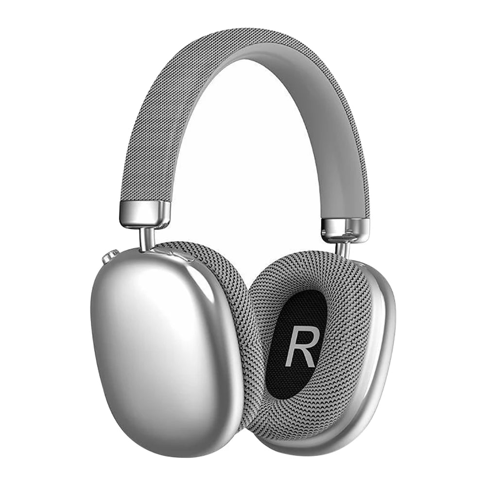 Silver Paraear HiFi Stereo Wireless Headphone on a white background