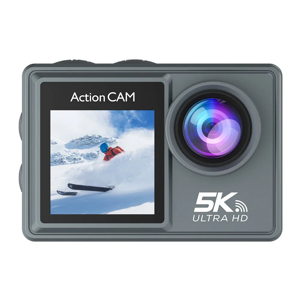 Puruxe Action Camera with dual screens and wide-angle lens

