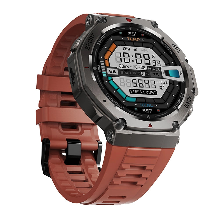 Aegis XS GPS-Sportswatch /Around with a red strap on a white background