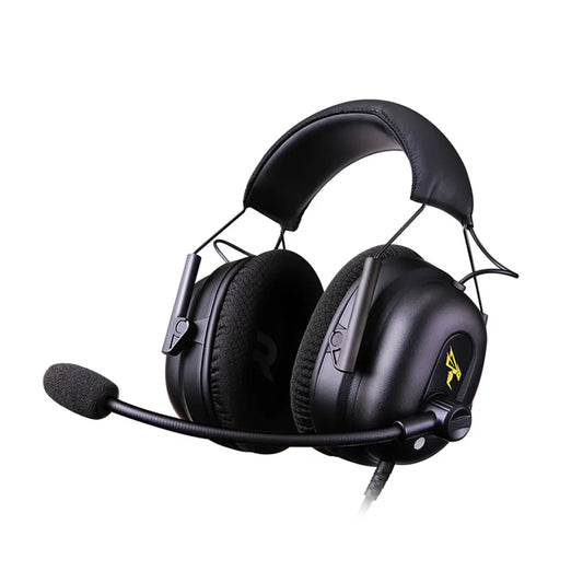 Black Commander G Series Gaming Headphones with microphone on a white background