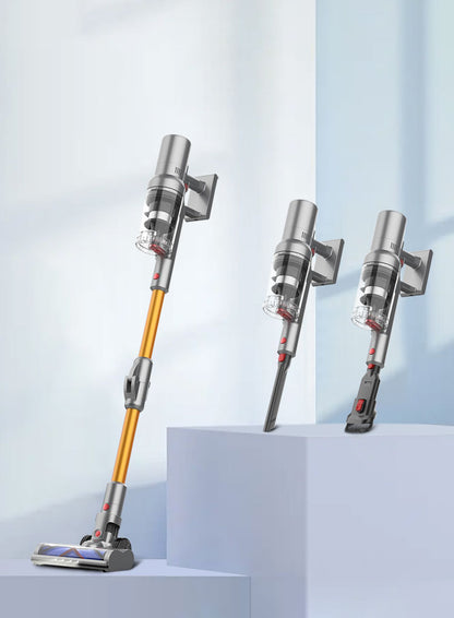 Drexen Vacuum Cleaner on a white platform with a light blue background