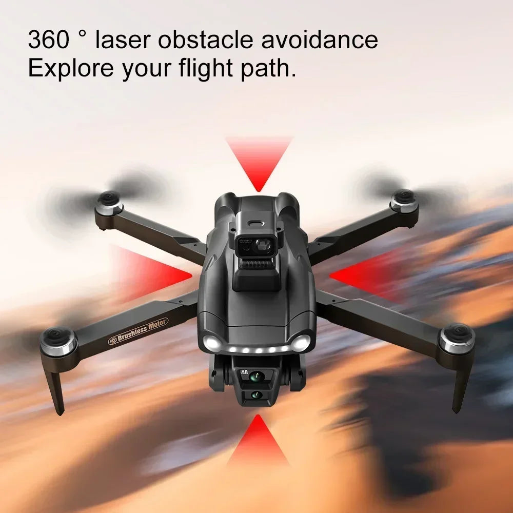 Eonvy AIR+ GPS Drone with 360-degree laser obstacle avoidance feature on a blurred background