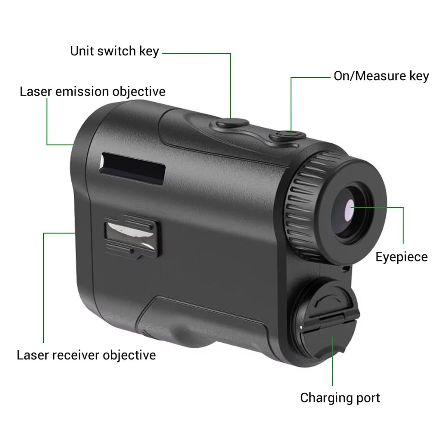 GolfFidi Rangefinder buttons features 