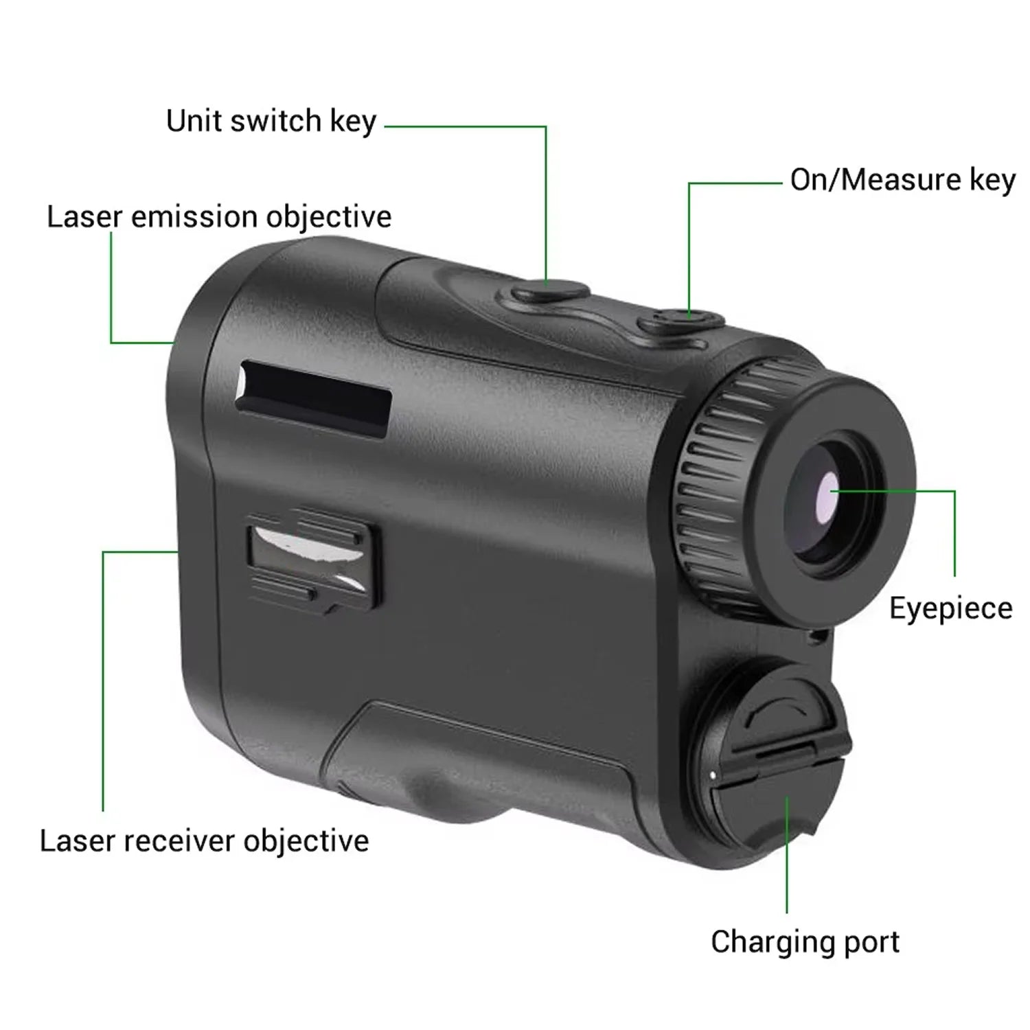 GolfFidi Rangefinder buttons features 