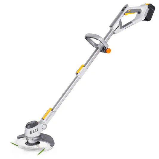 GreenGoo Cordless Grass Trimmer, specifically a string trimmer, on a white background