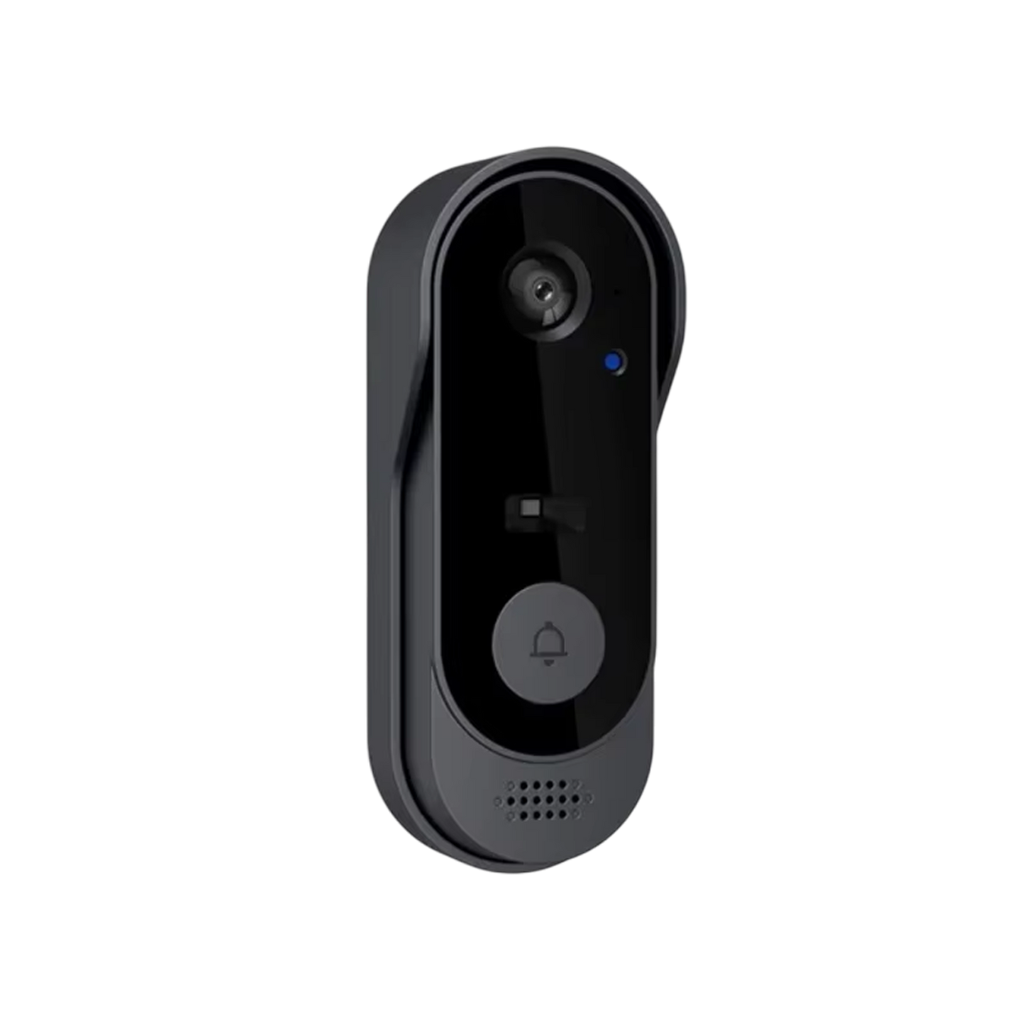 Black KnockeRic Smart Doorbell Camera on a white background