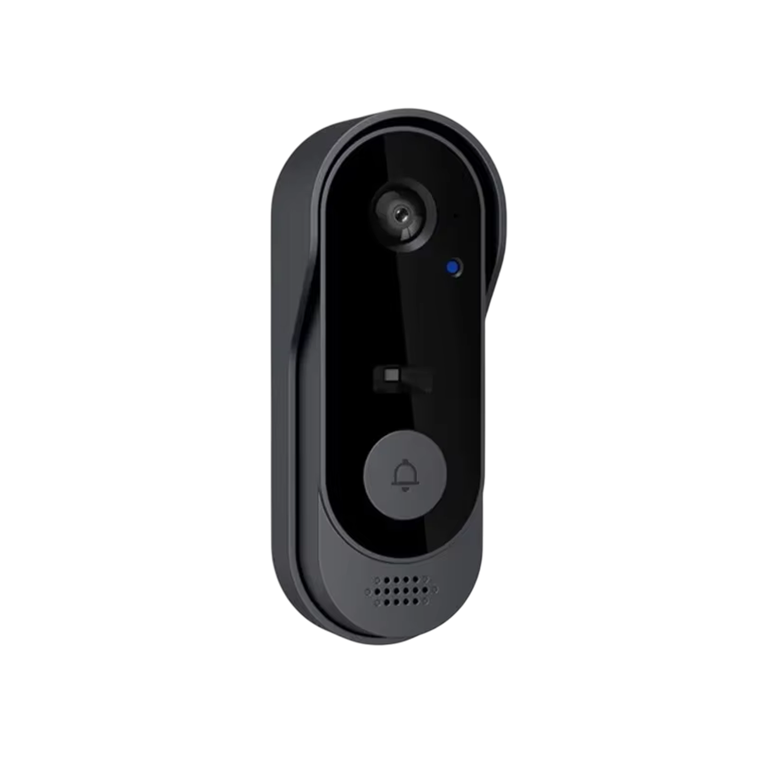 Black KnockeRic Smart Doorbell Camera on a white background
