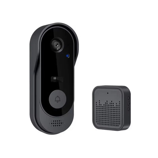 Black video KnockeRic Smart Doorbell Camera system on a white background
