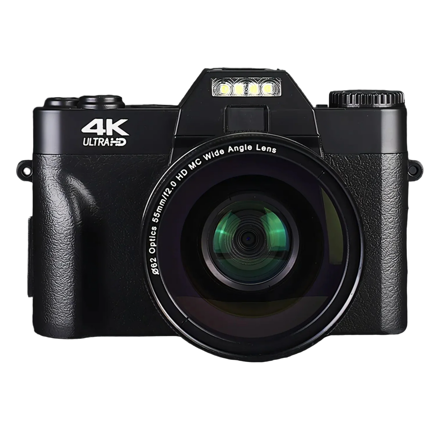 Korons Digital Camera with 4K Ultra-HD label on a black background