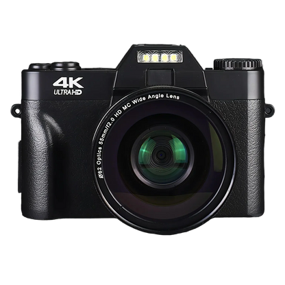 Korons Digital Camera with 4K Ultra-HD label on a black background