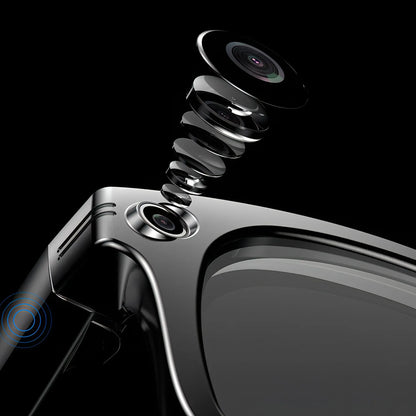 Close-up of a Korons Smart Glasses suspension system with a black background