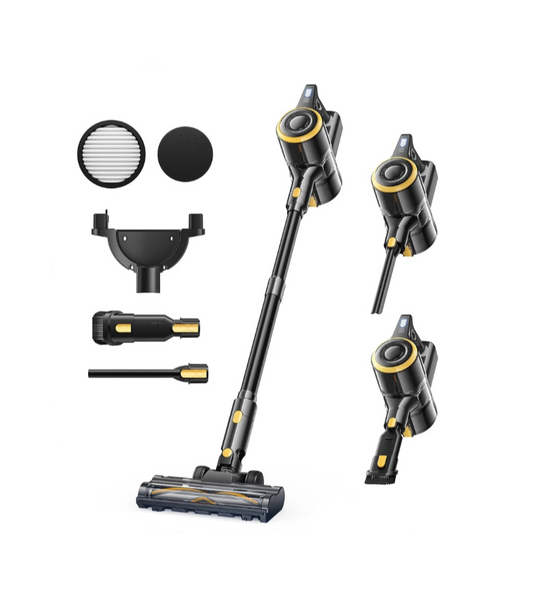 Set of Lenoro V9 Cordless Vacuum Cleaner attachments on a white background