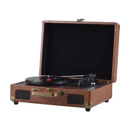 LyriHerz Suitcase Record Player brown 