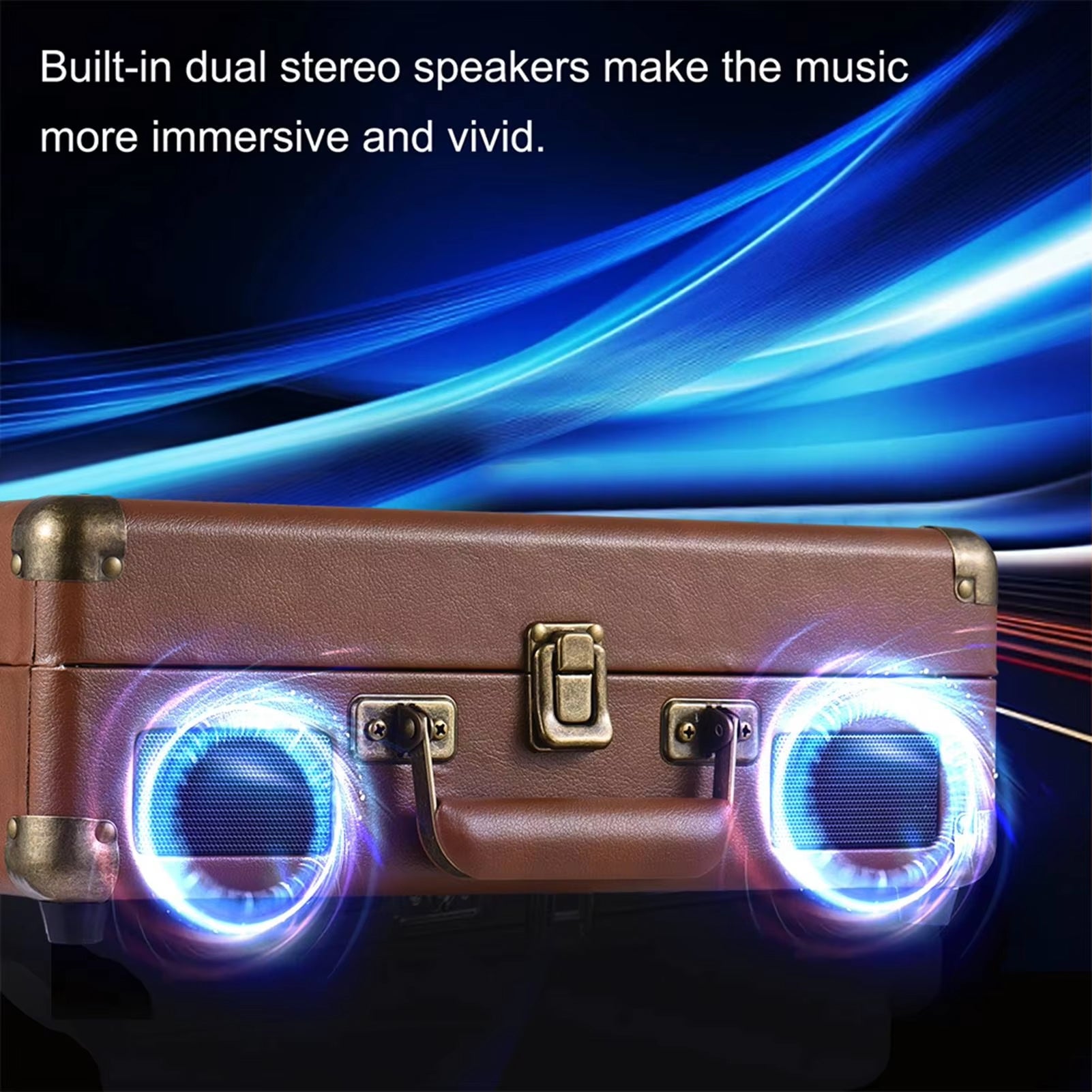 LyriHerz Suitcase Record Player stereo