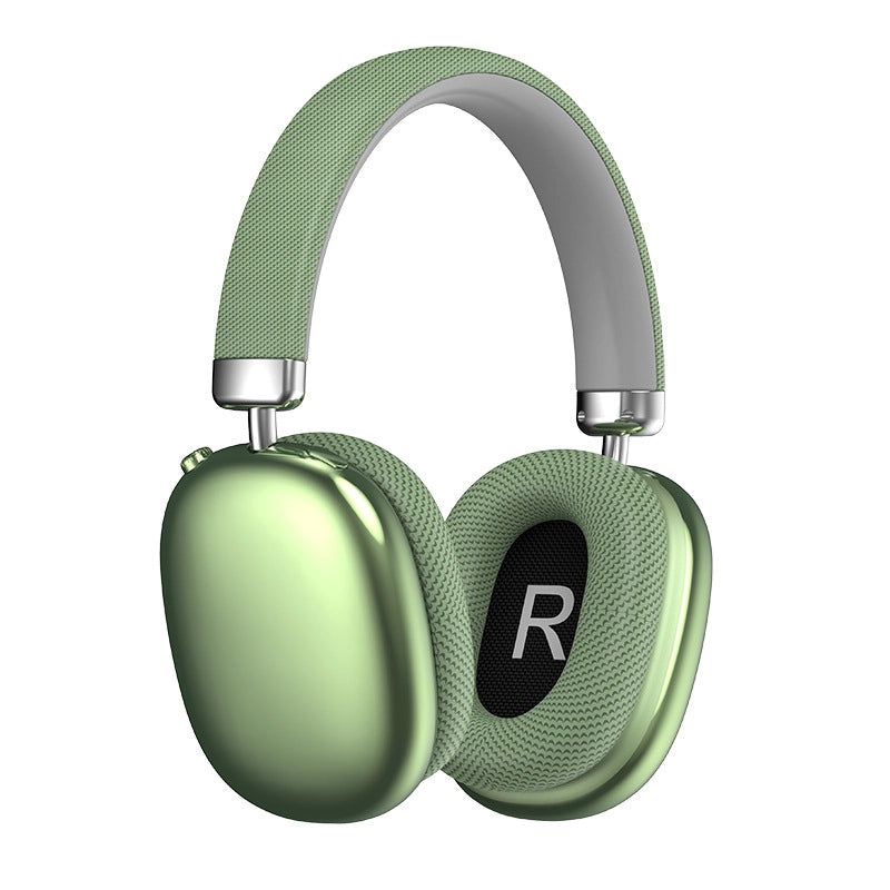 Green Meacode Noise Cancelling Headphones with a 'R' logo on a white background