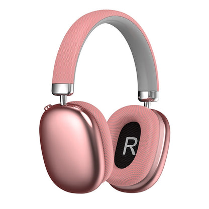 Pink Meacode Noise Cancelling Headphones with a 'R' logo on a white background