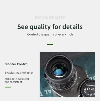 MikoSpek Binoculars lens with diopter control feature on a white background