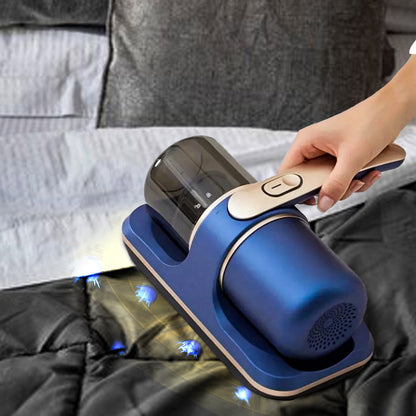 Mitelipik Vacuum Dust Bites being used on a bed