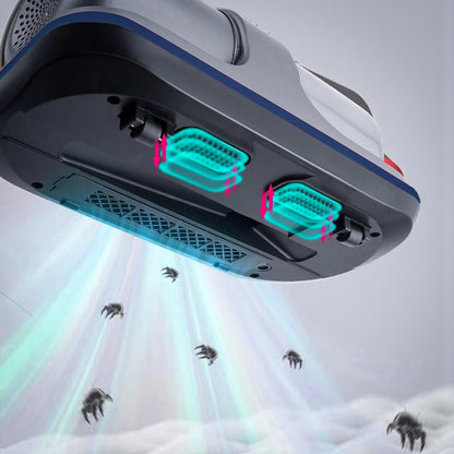 Mitelipik Vacuum Dust Bites device with LED lights on a light gray background