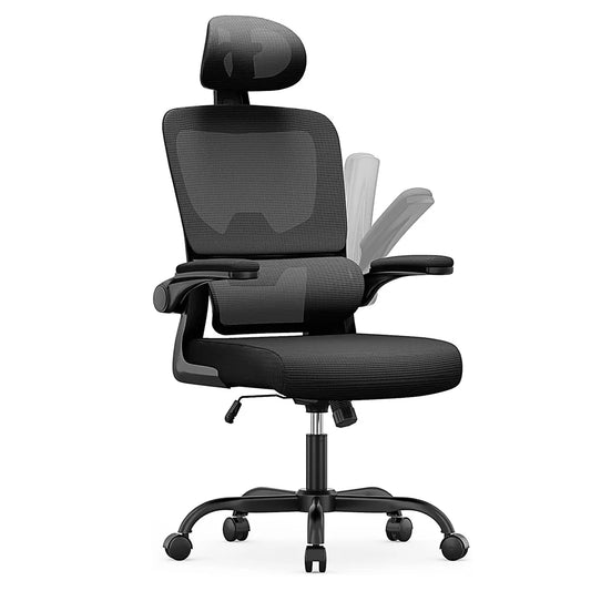 Black Ocanvas Ergonomic Office Chair with mesh backrest on a white background
