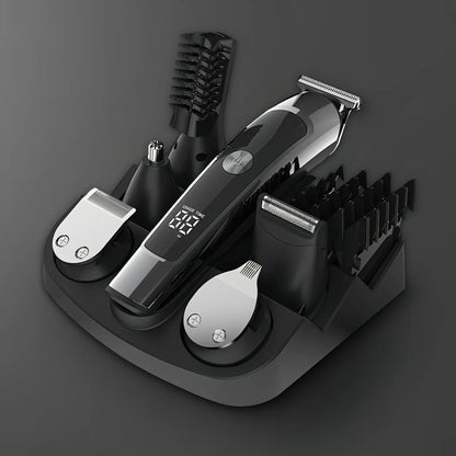 Puruxe Hair Clipper set with attachments on a dark background