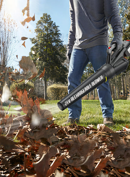 person using Puruxe Leaf Blower