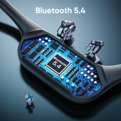 Close-up of a Sekoda Bone Conduction Headphones with Bluetooth 5.4 chip on a dark background