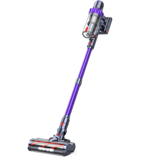 Purple and gray Sixpad Cordless Vacuum Cleaner on a white background