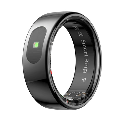 Thurgoo Smart Ring with digital display on a white background