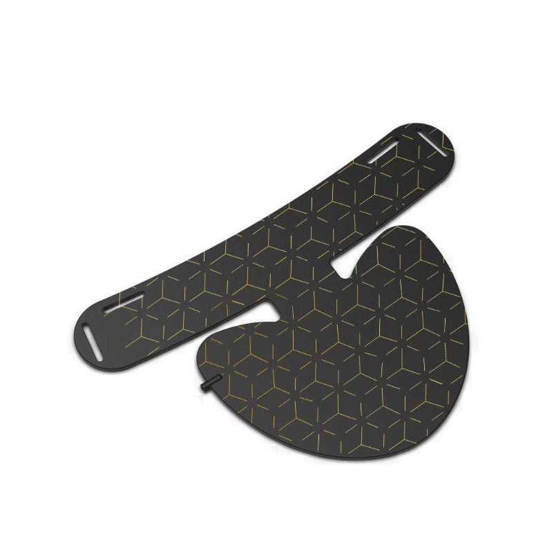 Black Trovoro LED Face Mask with geometric pattern on a white background