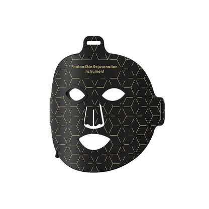 Black Trovoro LED Face Mask with geometric pattern on a white background