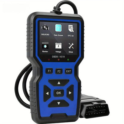 VehieCode Car diagnostic tool with blue and black design on a white background