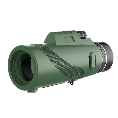 Green Vistanici Monocular on a white background