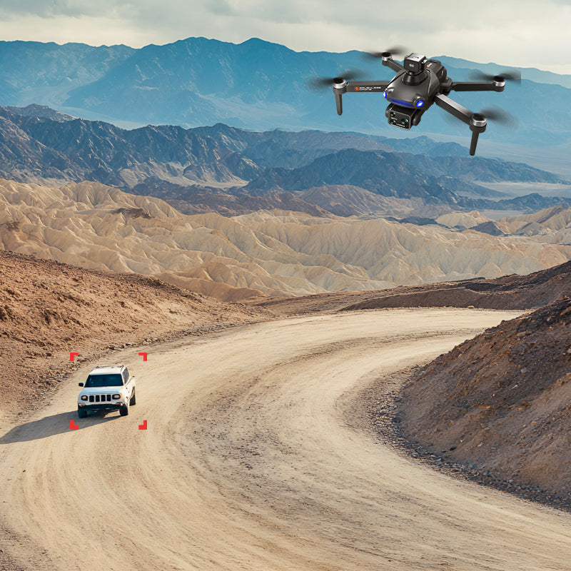 ZIMO Air S7 Drone flying over a desert landscape with mountains in the background