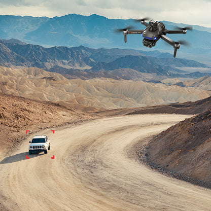 ZIMO Air S7 Drone flying over a desert landscape with mountains in the background