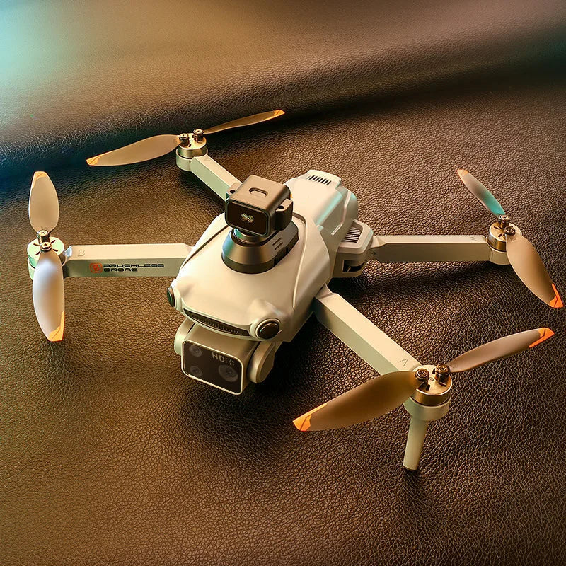 White Zimo air s7 dronewith propellers on a brown surface