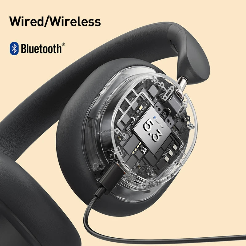 Baseus Bowie D05 Headphones – Wired and Wireless Bluetooth Connectivity for Flexible Listening Anytime


