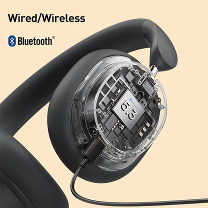 Baseus Bowie D05 Headphones – Wired and Wireless Bluetooth Connectivity for Flexible Listening Anytime

