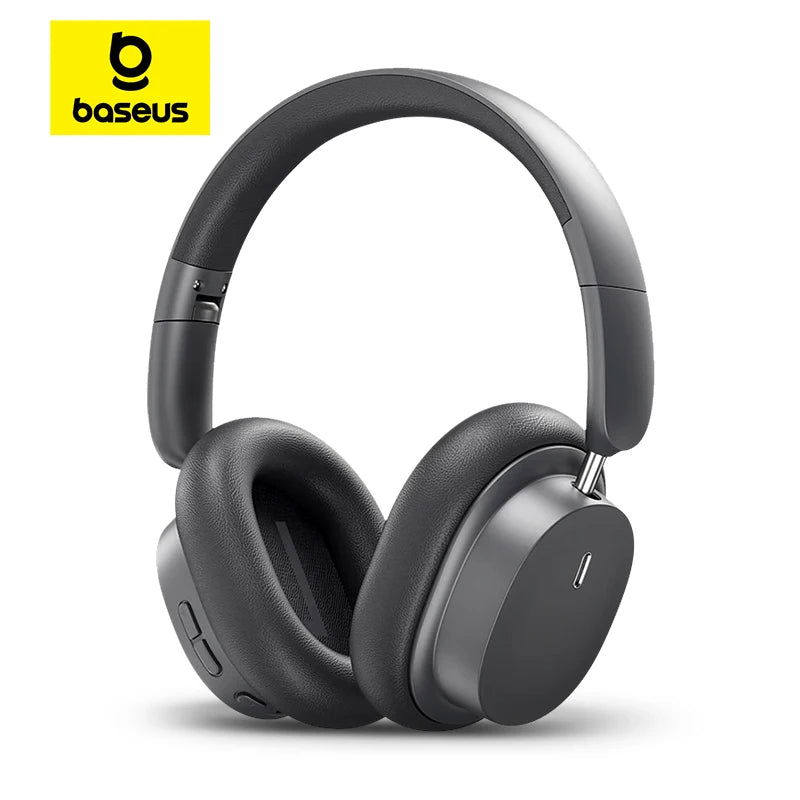 Baseus Bowie D05 Wireless Headphones in Gray – Over-Ear Bluetooth Headphones with 70H Battery and Noise Isolation

