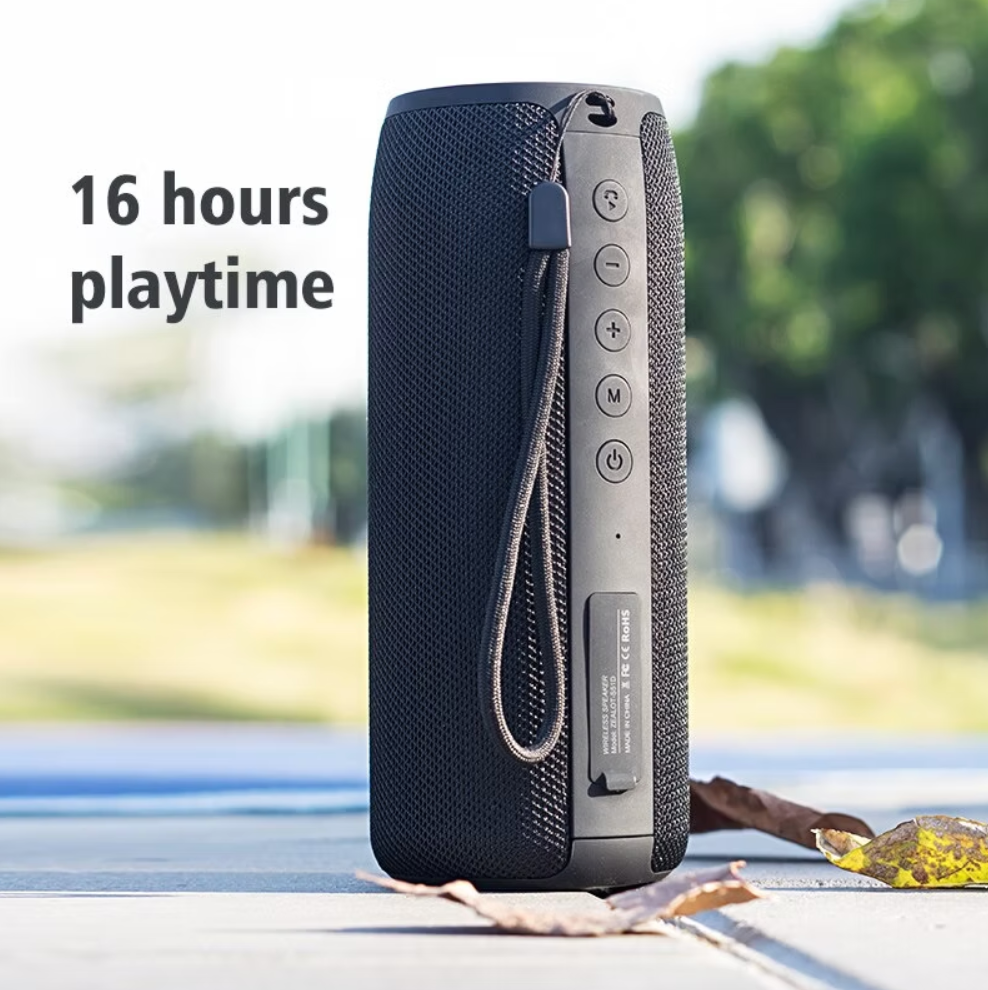 Beatfy 360 Bluetooth Speaker with 16-hour battery life – long-lasting wireless audio for all-day use and travel
