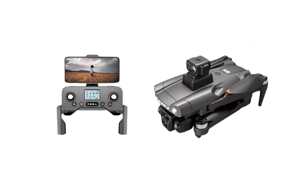 Eonvy Air+ Pro Max drone with ergonomic remote control for long-range flight and real-time video transmission

