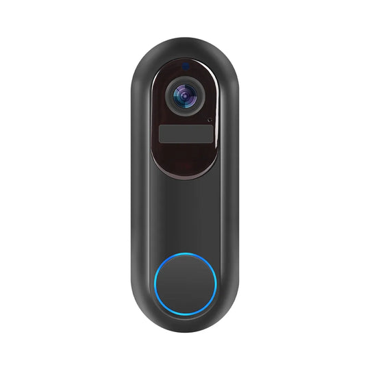 halovision doorbell camera with camera and button on a white background
