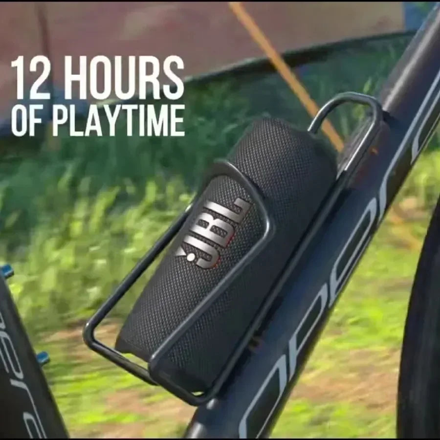 JBL Flip 6 Bluetooth speaker offering up to 12 hours of continuous playtime on a single charge, perfect for all-day music at home or on the go
