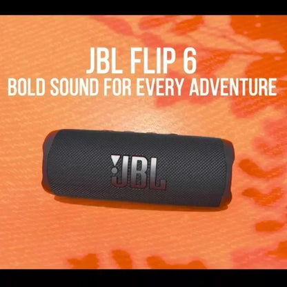 JBL Flip 6 delivering bold, immersive sound for every adventure, designed for travel, outdoor use, and rugged environments with waterproof durability
